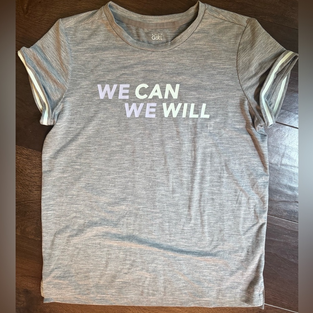 Athleta Girl Grey Graphic Tee XL